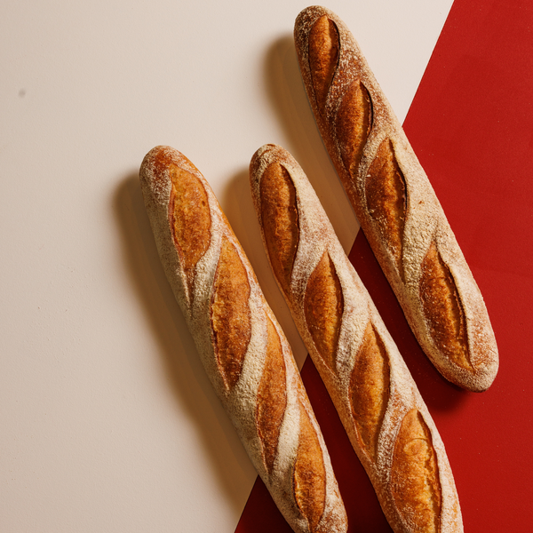 Three baguettes in a row