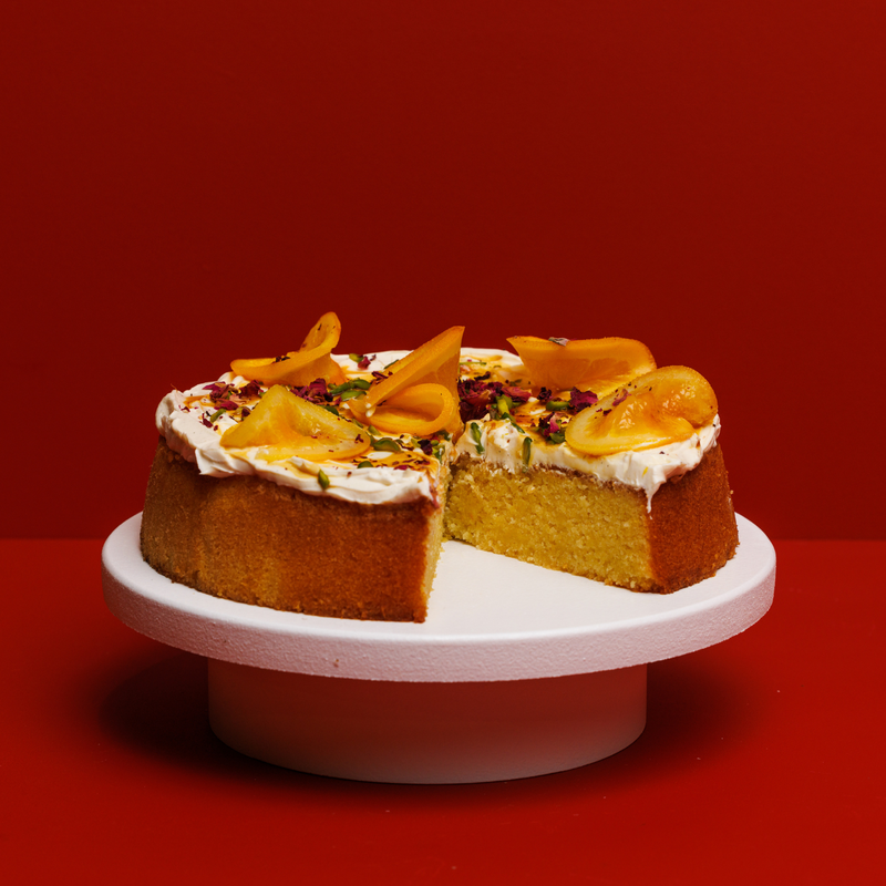Orange Blossom & Honey Labneh Almond Cake